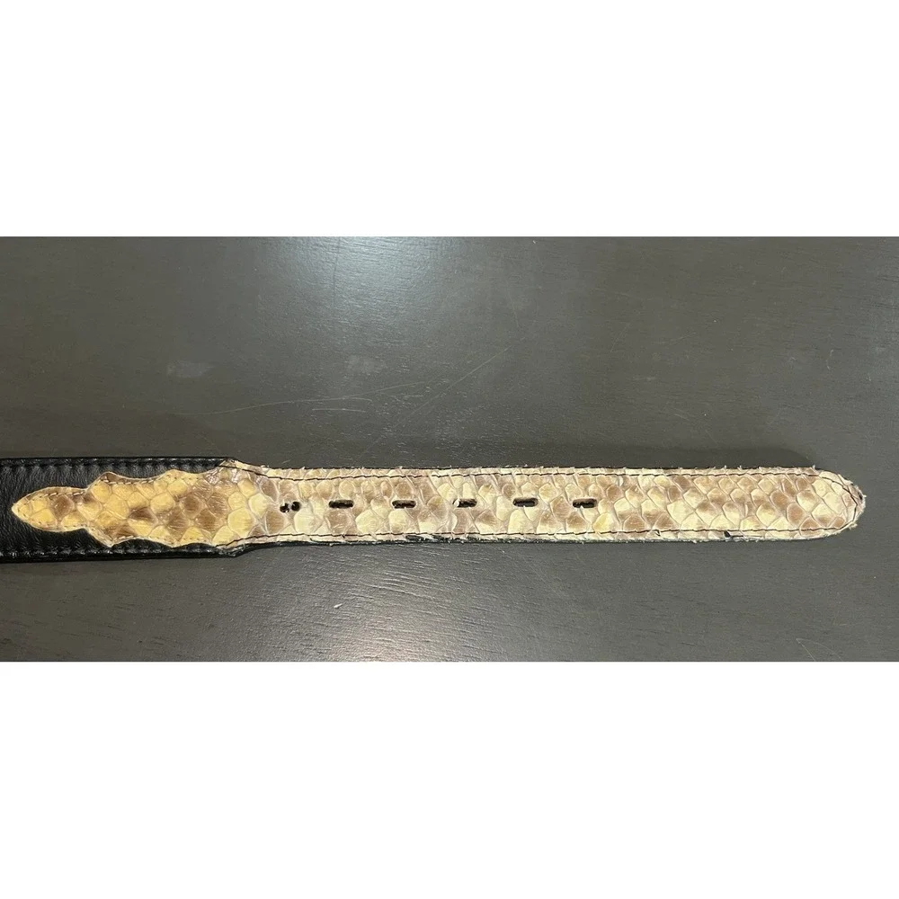 Tony Lama Snake Skin Leather Belt Size 32